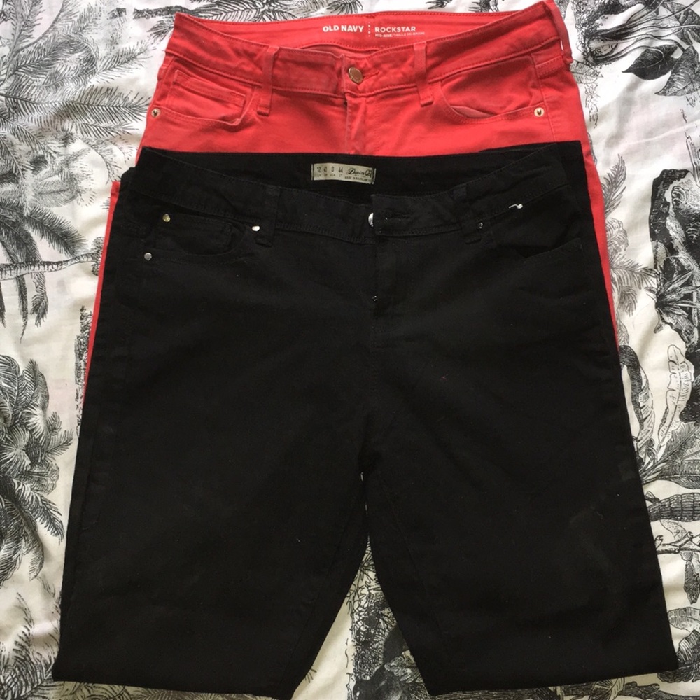 Two pairs of skinny jeans